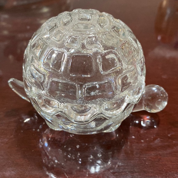 Anchor Hocking pressed glass turtle candy trinket black box from the 1950’s - Picture 2 of 16